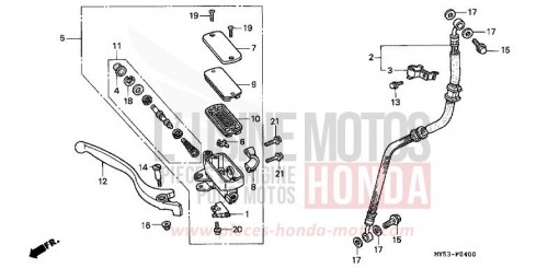 FR. BRAKE MASTER CYLINDER CB500R de 1994